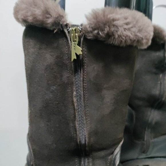 PAJAR Canada Karen Amarillo Waterproof Leather Shearling Fur Winter Boots 7-7.5 - Picture 5 of 11
